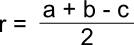 Radius of inscribed circle